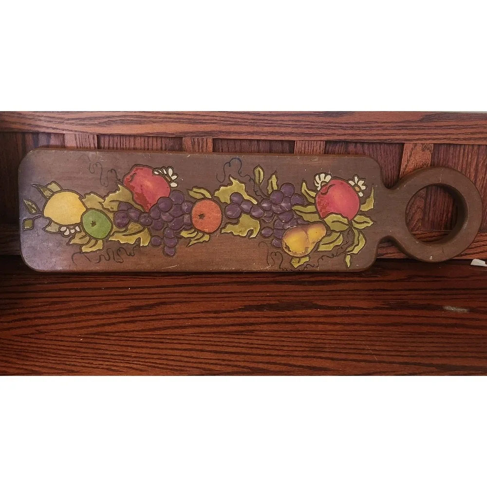 Vintage Wooden Kitchy Serving Board